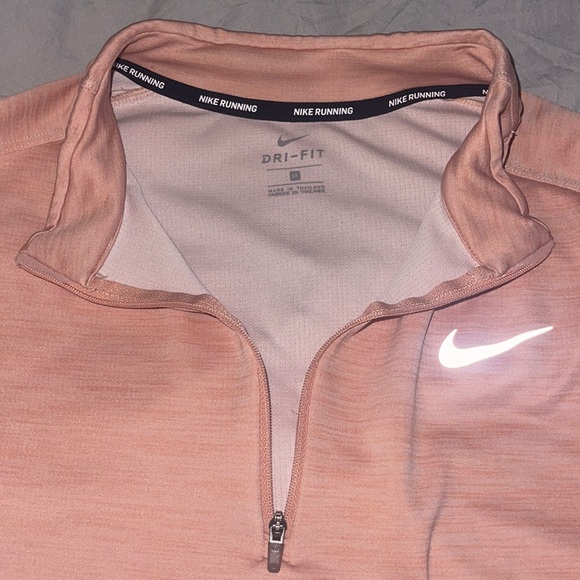 nike peach half zip